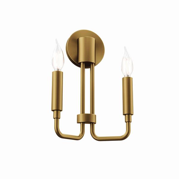 Rekindle 2-Light Wall Sconce - Satin Brass 