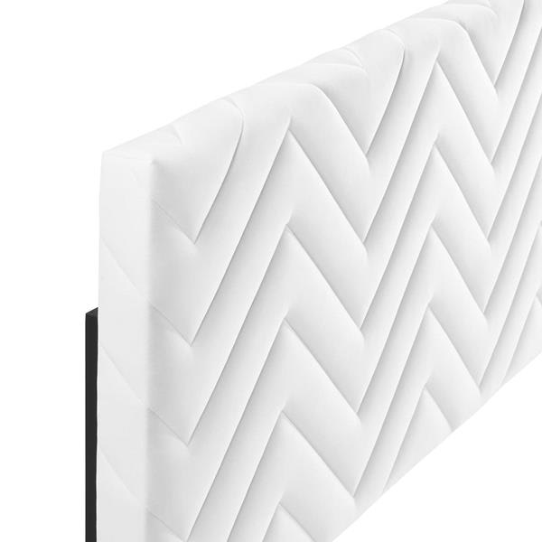 Mercy Chevron Tufted Performance Velvet Twin Headboard - Thumbnail 5