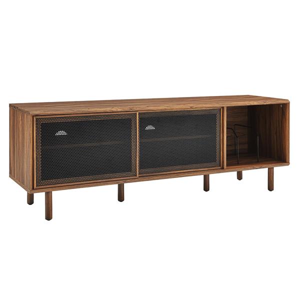Kurtis 67" TV and Vinyl Record Stand - Walnut 
