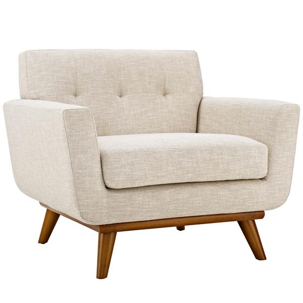 Engage Upholstered Fabric Armchair - Beige 
