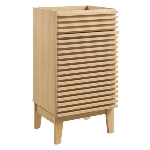 Render 18" Bathroom Vanity Cabinet (Sink Basin Not Included) - Oak 