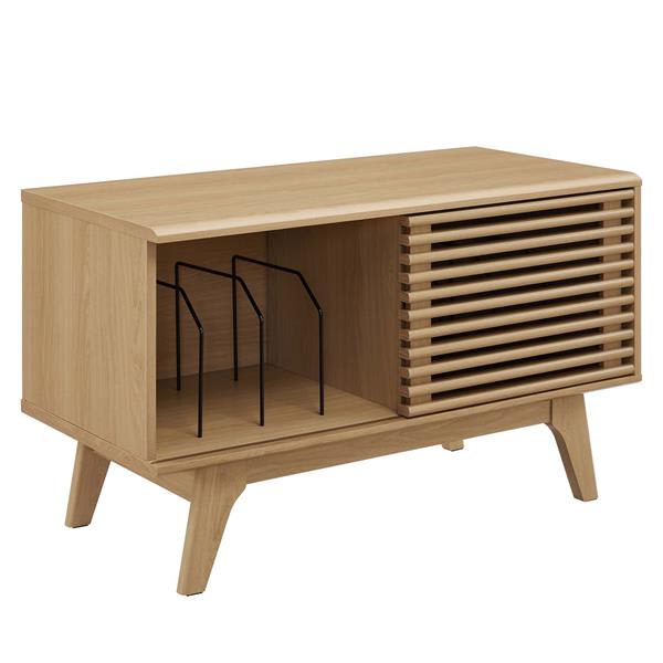Render Vinyl Record Display Stand - Oak - Style A 