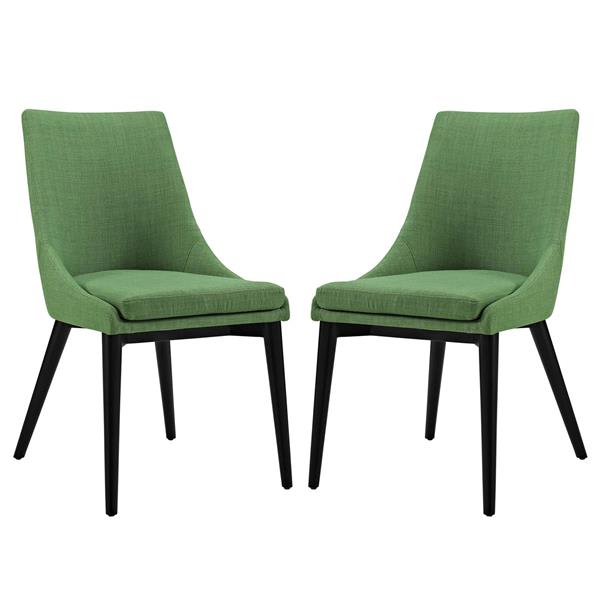 Viscount Dining Side Chair Fabric Set of 2 - Kelly Green 