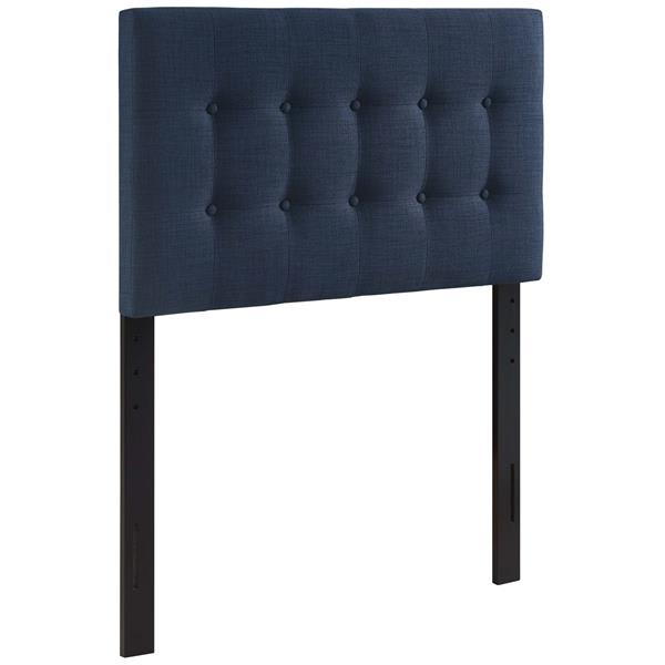 Emily Twin Upholstered Fabric Headboard - Navy 