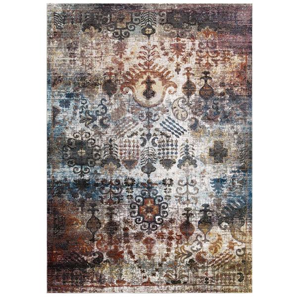 Success Tahira Transitional Distressed Vintage Floral Moroccan Trellis 4x6 Area Rug - Multicolored 