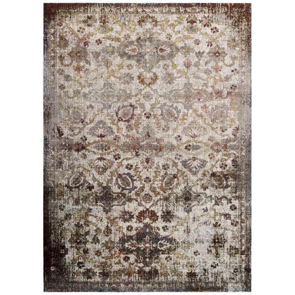 Success Kaede Distressed Vintage Floral Moroccan Trellis 4x6 Area Rug - Multicolored 