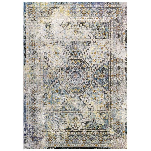 Success Jacinda Distressed Vintage Floral Persian Medallion 4x6 Area Rug - Multicolored 