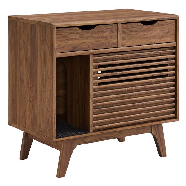 Render Cat Cabinet - Walnut 
