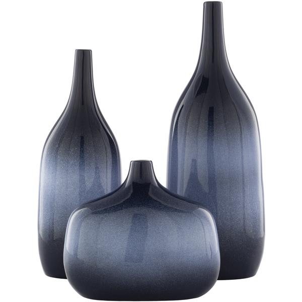 Sparta Modern Medium Grey Vase - Set of Three 