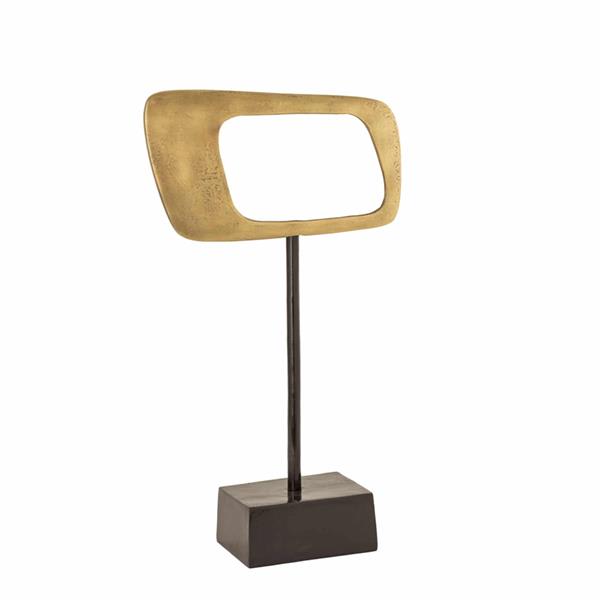 21.75" Aluminum Rhombus On Stand - Gold 