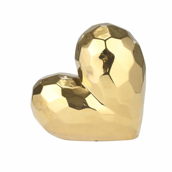 Gold Ceramic Heart 11.5" 