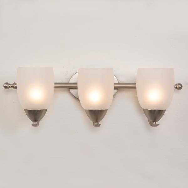 Three Light Vanity - Brushed Nickel 