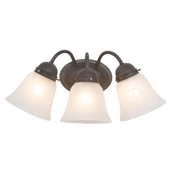 Three Light Vanity Frame - Dark Brown Frame 