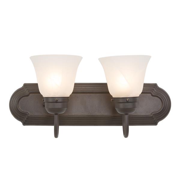 Two Light Vanity  - Dark Brown 