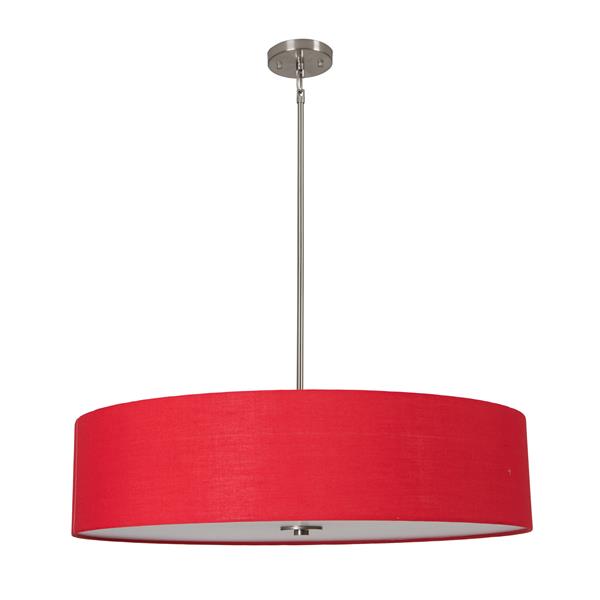 Five Light Pendant - Satin Steel 