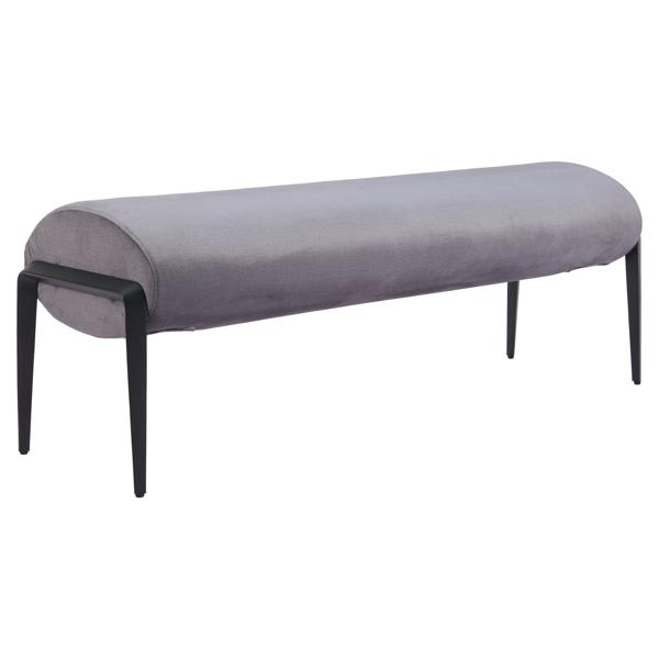 Glatt Bench Gray - Powder Coated Steel Legs 
