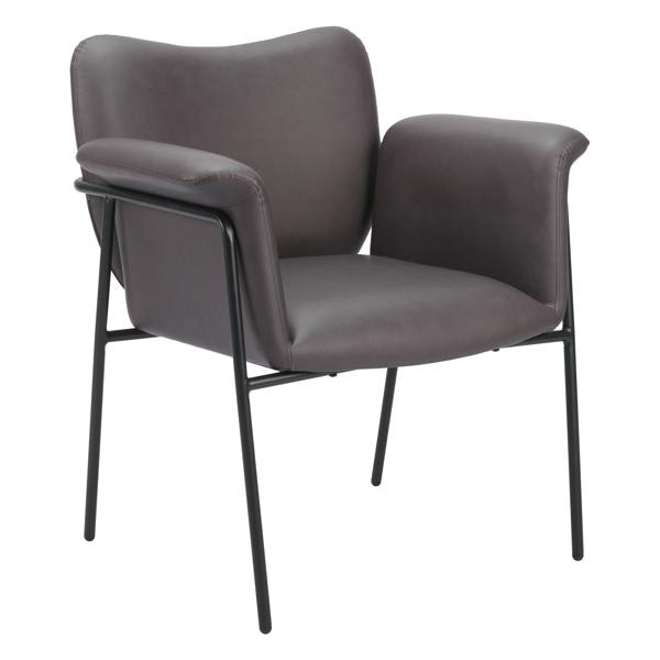 Heritage Accent Chair Brown - Powder Coated Steel Legs 