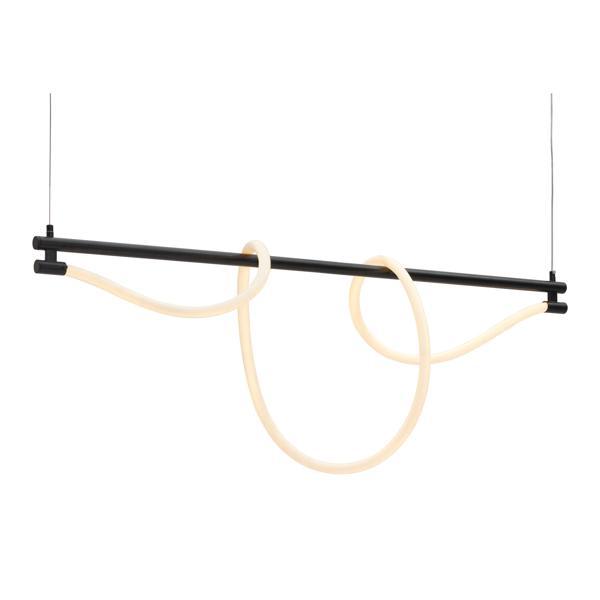 Adder 51" Ceiling Lamp - Black Steel and Silicone 
