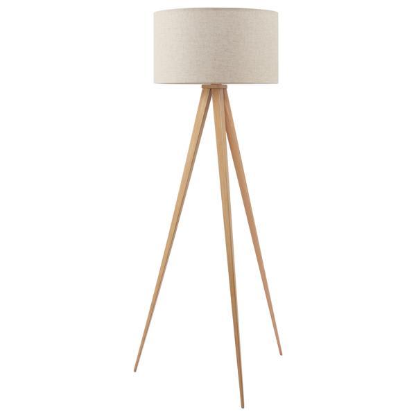 Imperial 59" Floor Lamp - Beige and Natural - Polyvinyl Chloride and Steel 