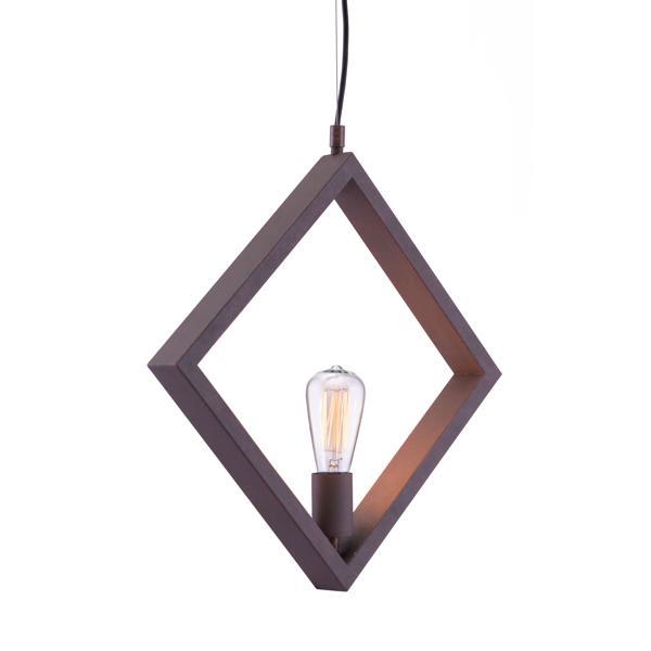 Rotorura 17" Ceiling Lamp - Rust - Steel - Black 