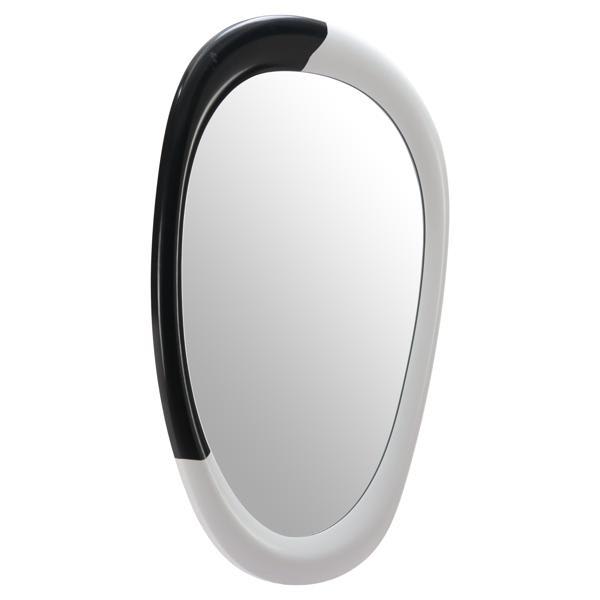 Muna 31" Mirror - White and Black with Painted Steel 