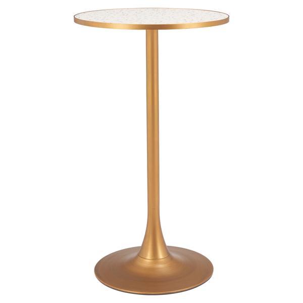 Bite 24" Bar Table - Faux Terrazzo - Beige and Gold 