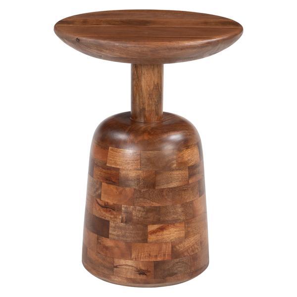 Kelk 16" Side Table - Walnut - Mango Wood 