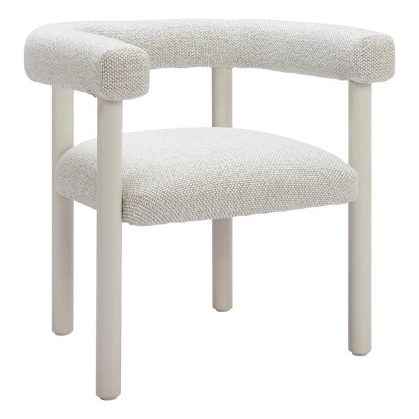 Sunbath 26" Dining Chair - White - Aluminum Frame - Weather-Resistant Polyester 