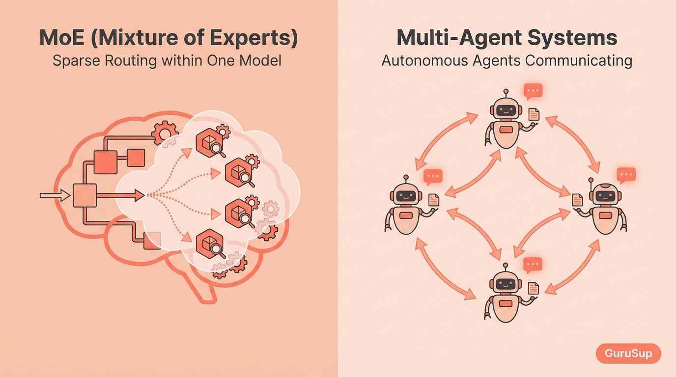 MoE vs Multi-Agent Systems: Two AI Specialization Approaches