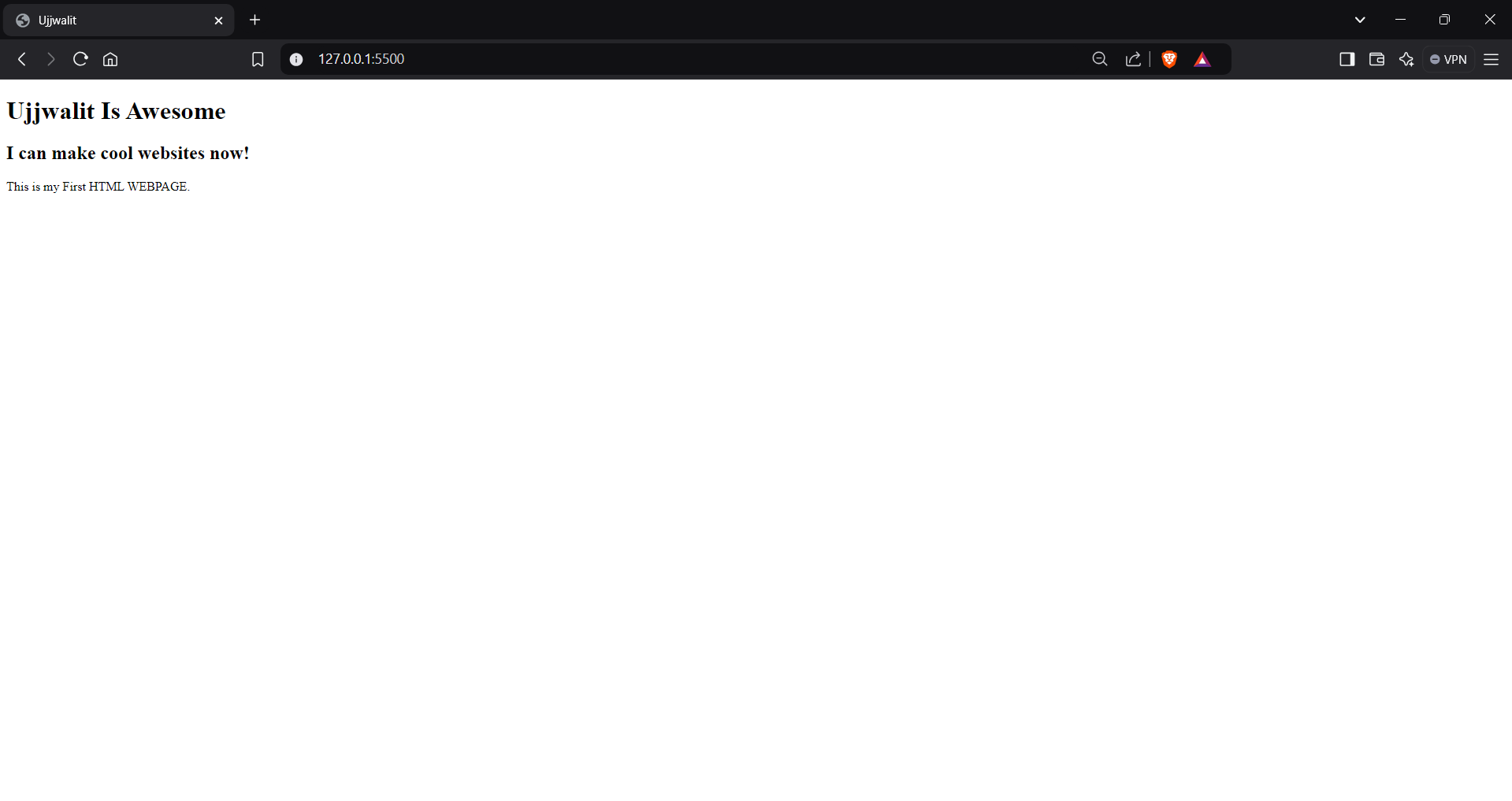 First Web Page