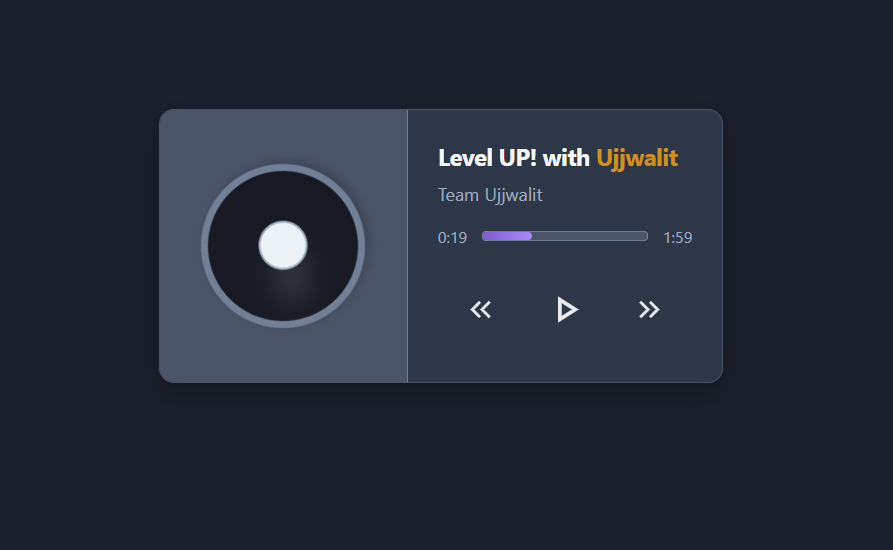 Music Player UI | Ujjwalit