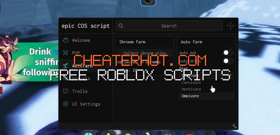 Creatures of Sonaria Script – Auto Farm, Auto Collect & Kill Aura