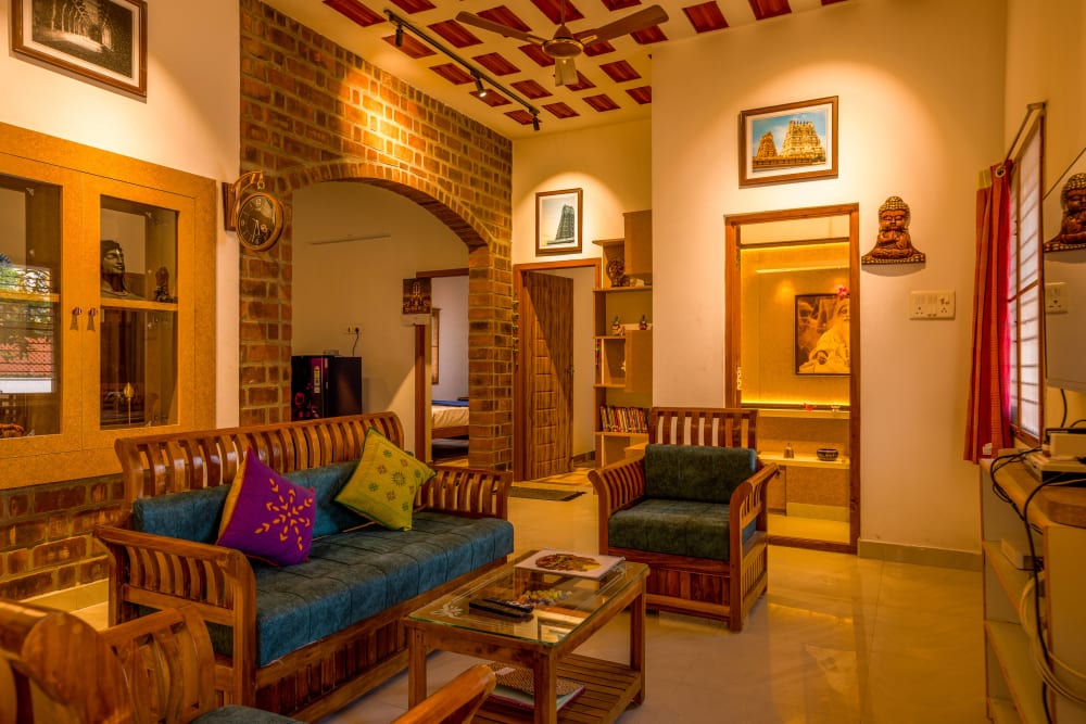 Living Room — Golden Loom Homestay Kanchipuram