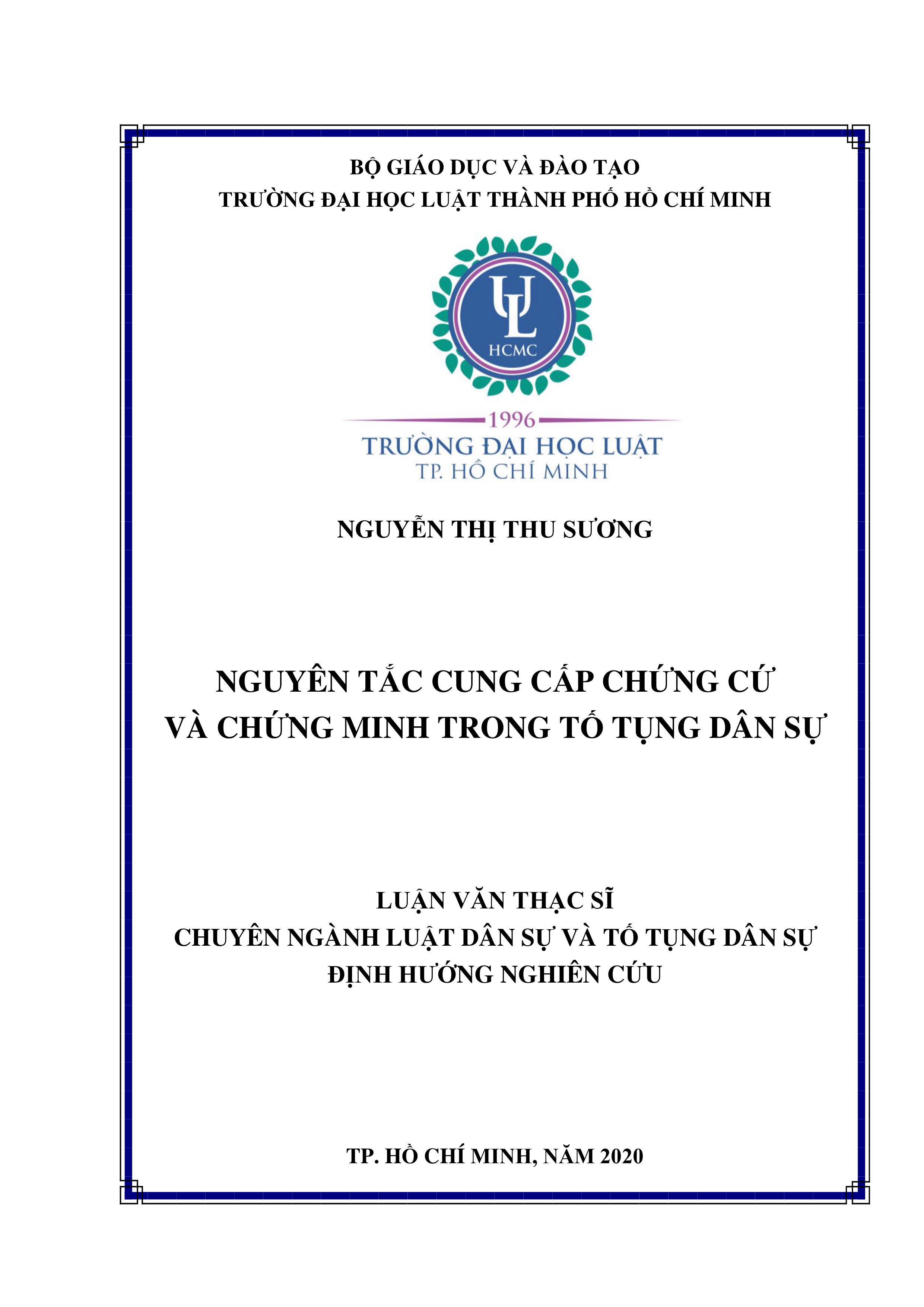 Nguyên tắc cung cấp chứng cứ và chứng minh trong tố tụng Dân sự