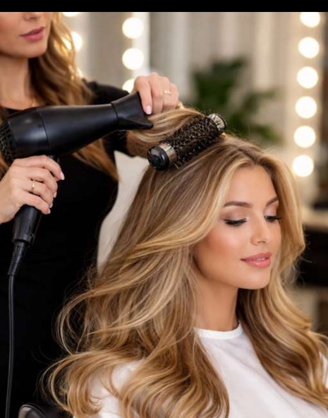 BLOWDRY AND STRAIGHTENING