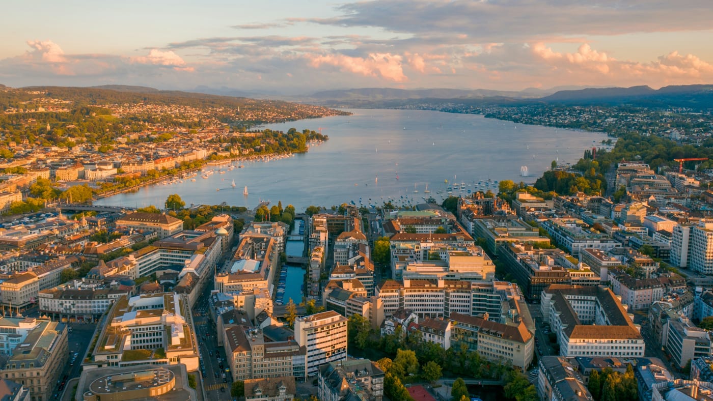 Aerial view of Zurich and the lake — Swiss Transparency Register reporting deadlines