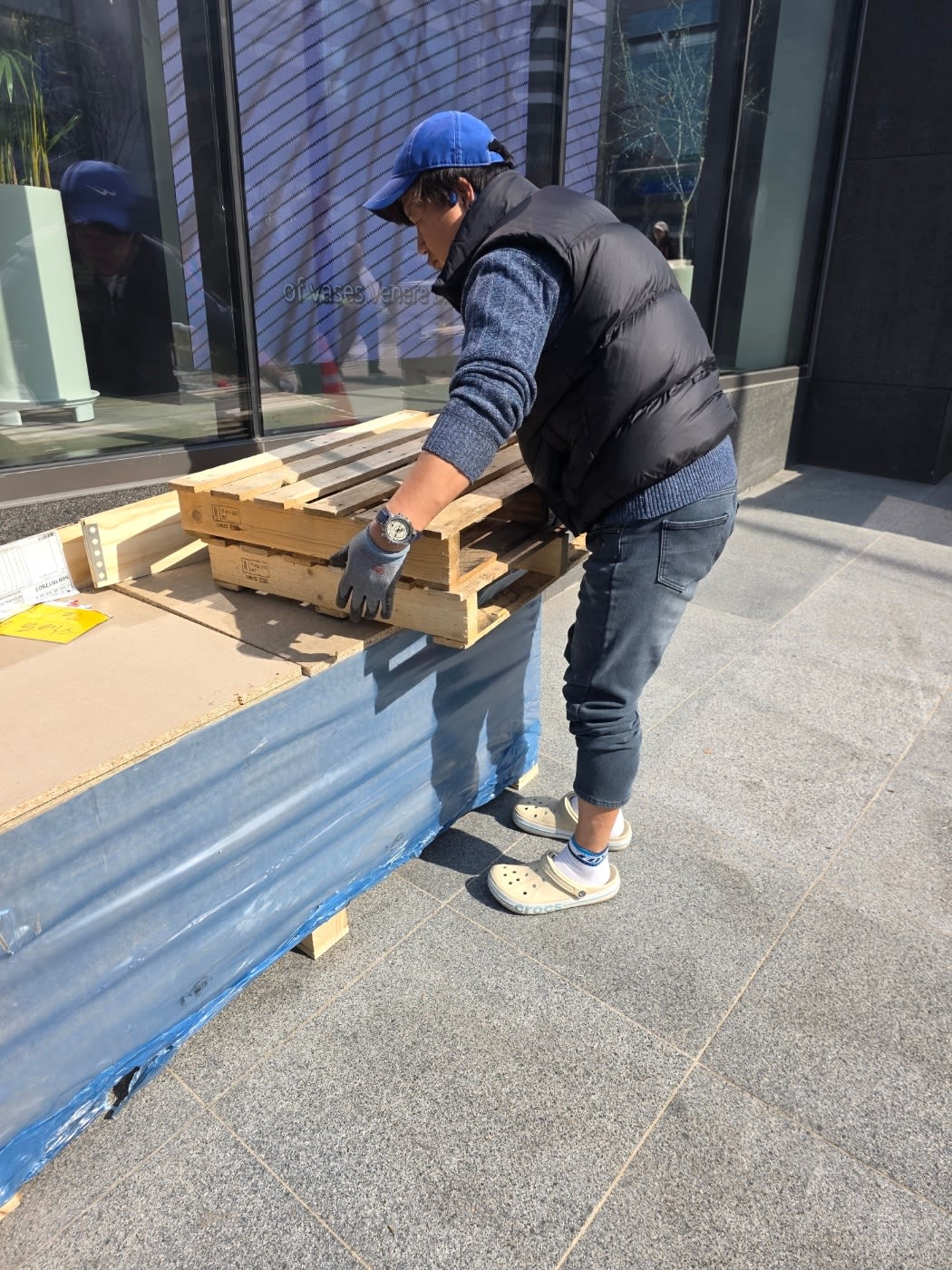 사업장 포장재 및 목재 폐기물 정리 작업_에코프렌즈