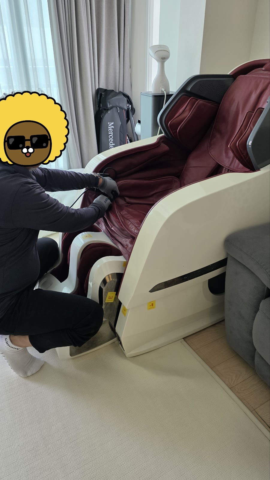 청운동 아파트 안마의자 분해 작업 시작_에코프렌즈