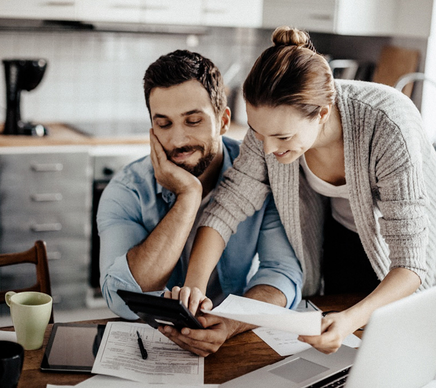 Couple in kitchen