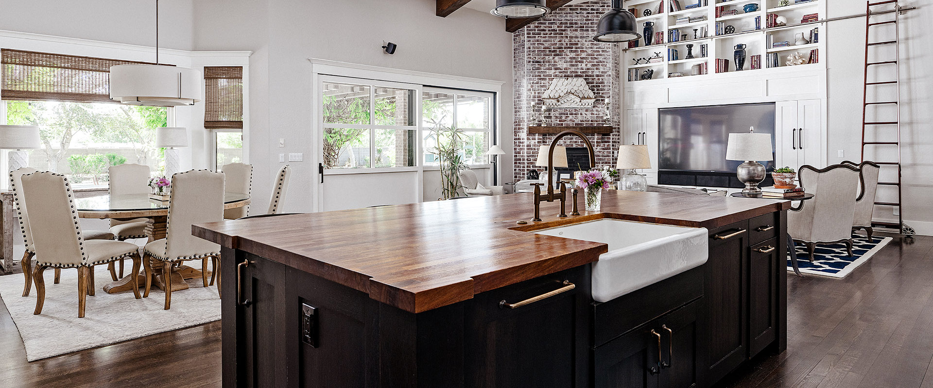 Open-concept kitchen