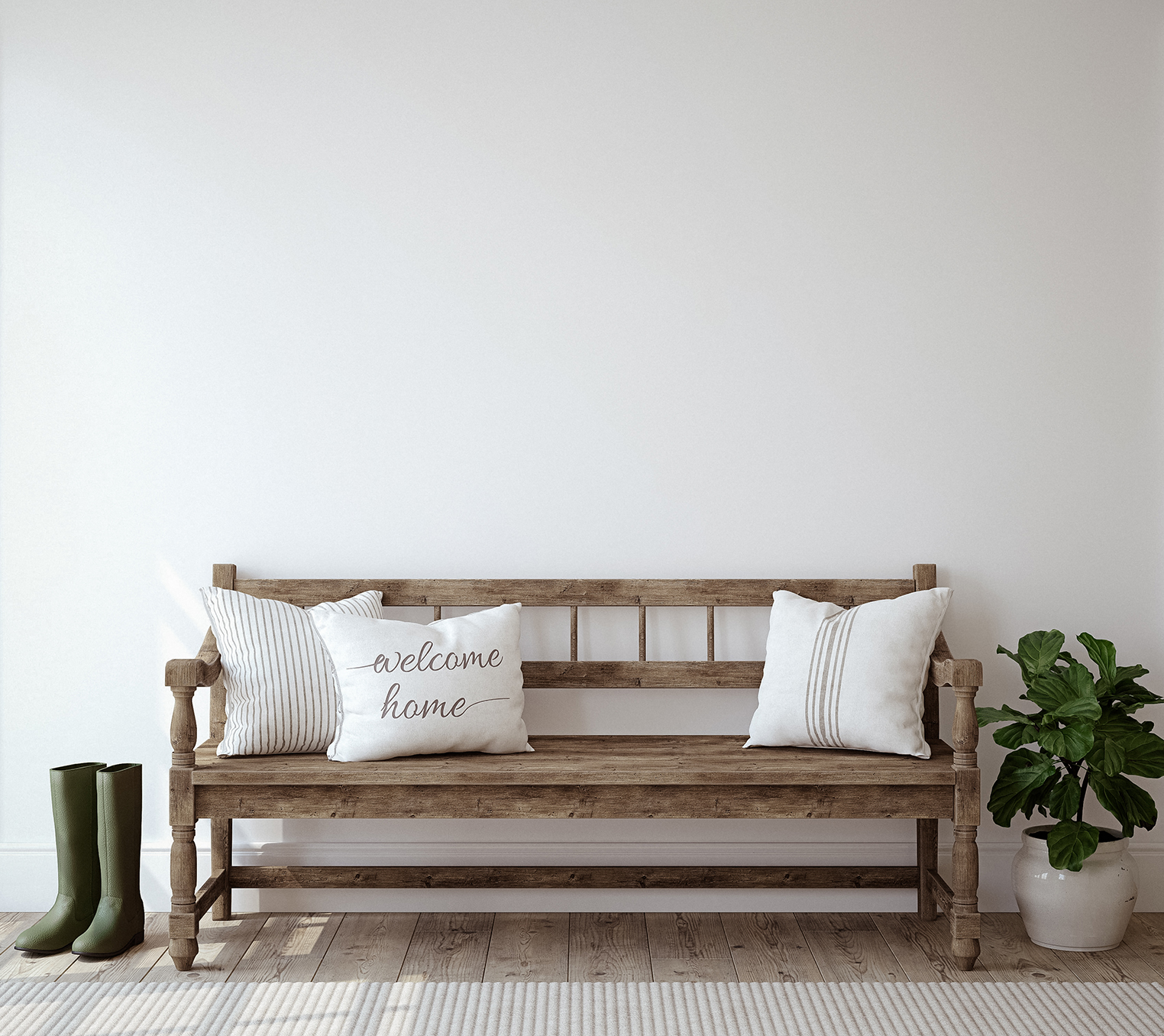Welcome home bench