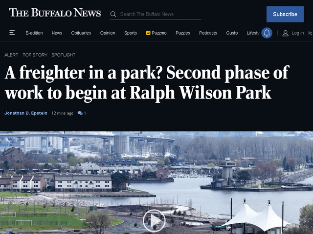 Phase 2 of Ralph Wilson Park in Buffalo Set to Begin