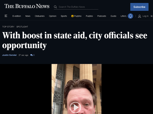 Buffalo Administration Plans Use for Extra State Funding