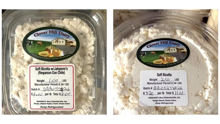 Cheese Recall Expands to All Clover Hill Dairy Products in Buffalo