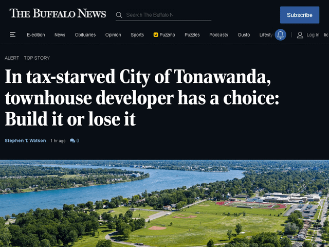 Tonawanda Gives Developer Deadline on Project
