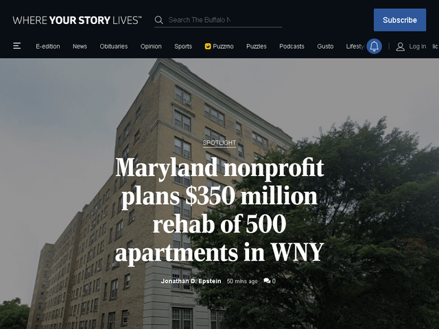 P29, Good Carbon Plan $350M Apartment Rehab in Buffalo
