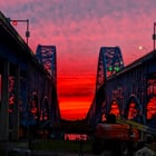 Stunning Sunset on Buffalo Bridges