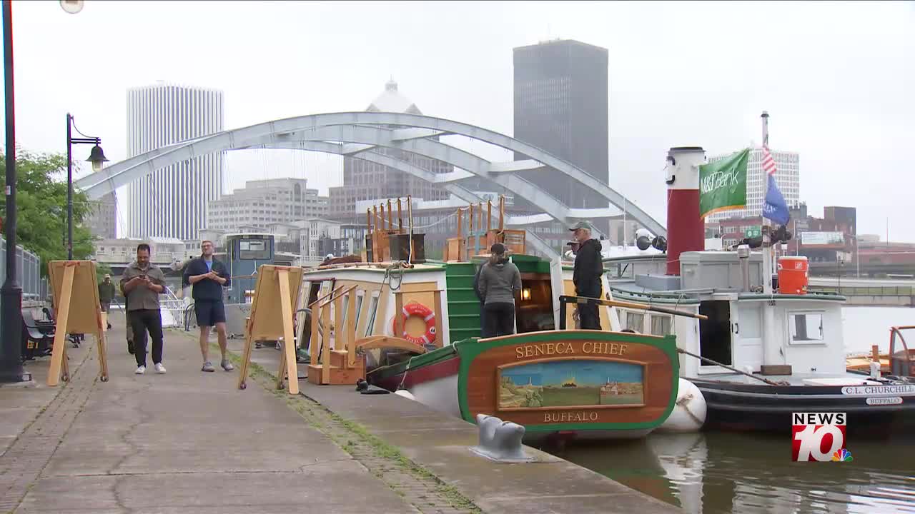 Replica of Historic Boat Docks at Corn Hill Landing in Rochester