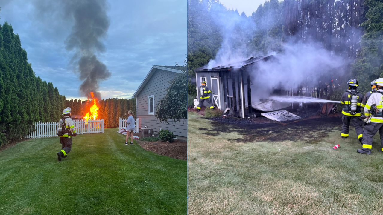 Shed Destroyed in Geneseo After Lawn Mower Catches Fire