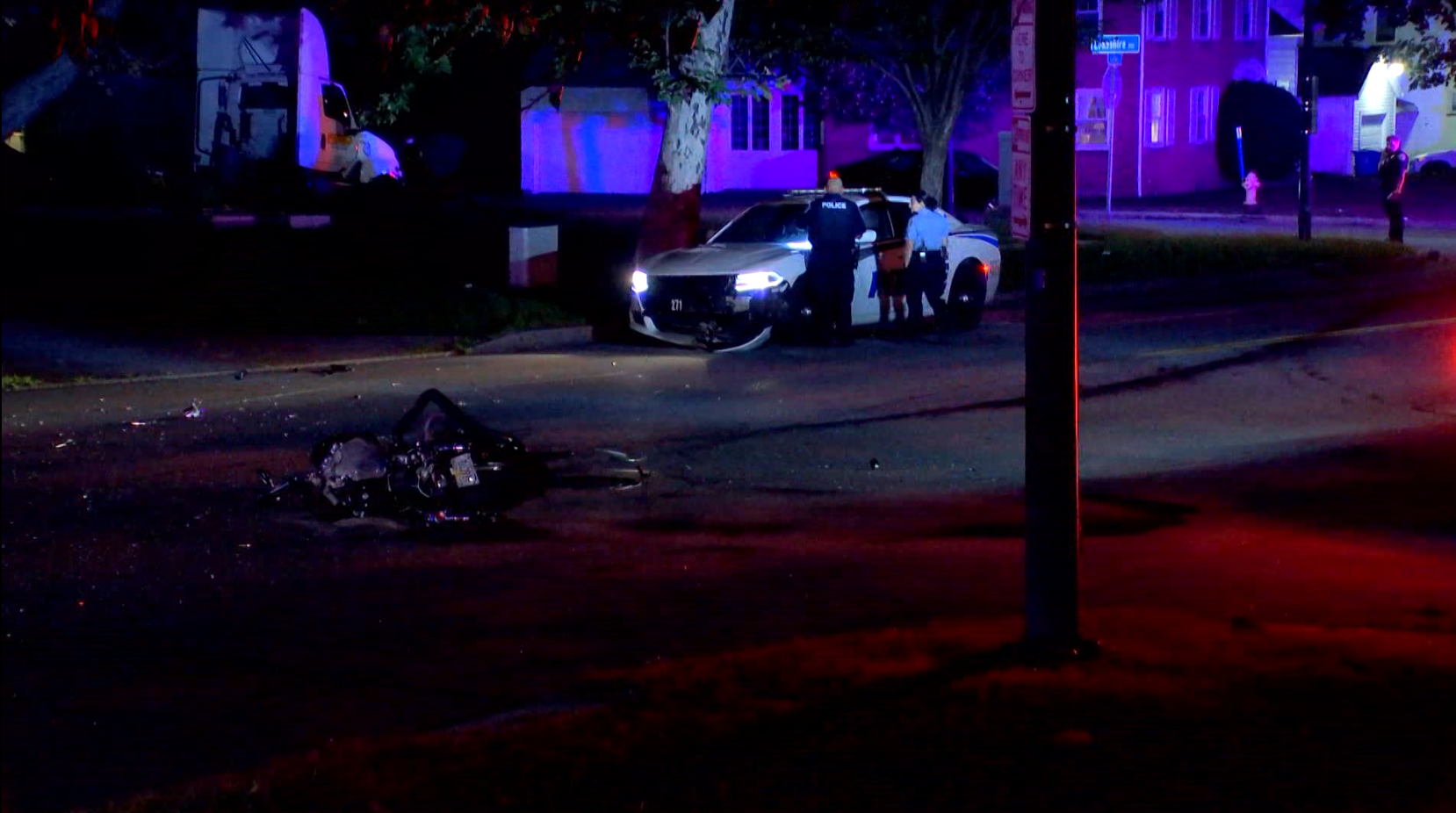 Chain-Reaction Crash on Lake Avenue Injures Two People, Damages RPD Cruiser